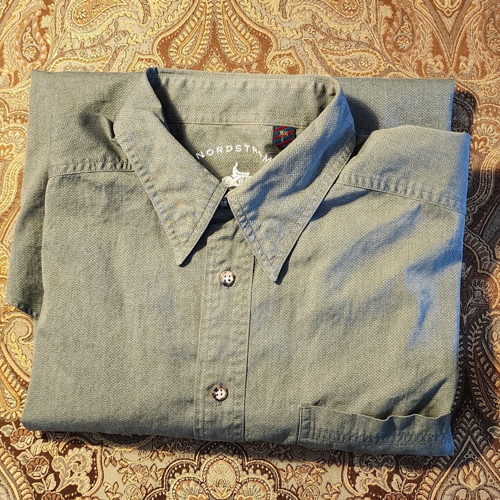 Nordstrom The Natural Style Men's Button Down Long Sleeve Shirt Size L 16 1/2